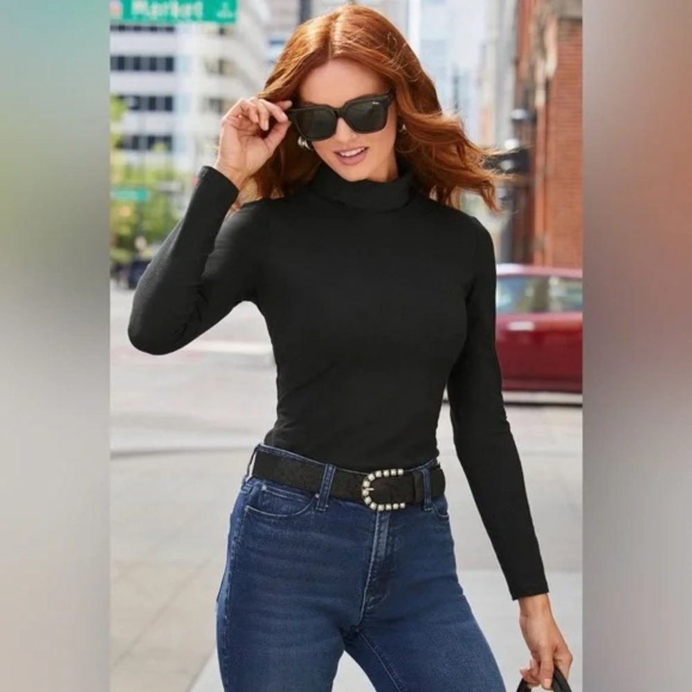 NWT- lightweight Boston Proper Long Sleeve Turtleneck Top (only white left)